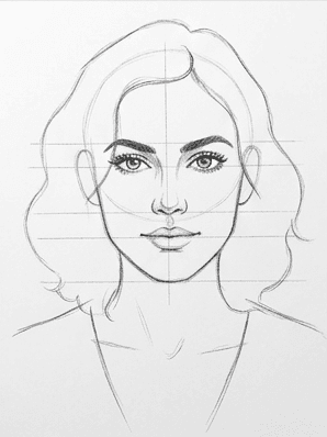 Light overall tone laid down across the shadow side of the portrait face